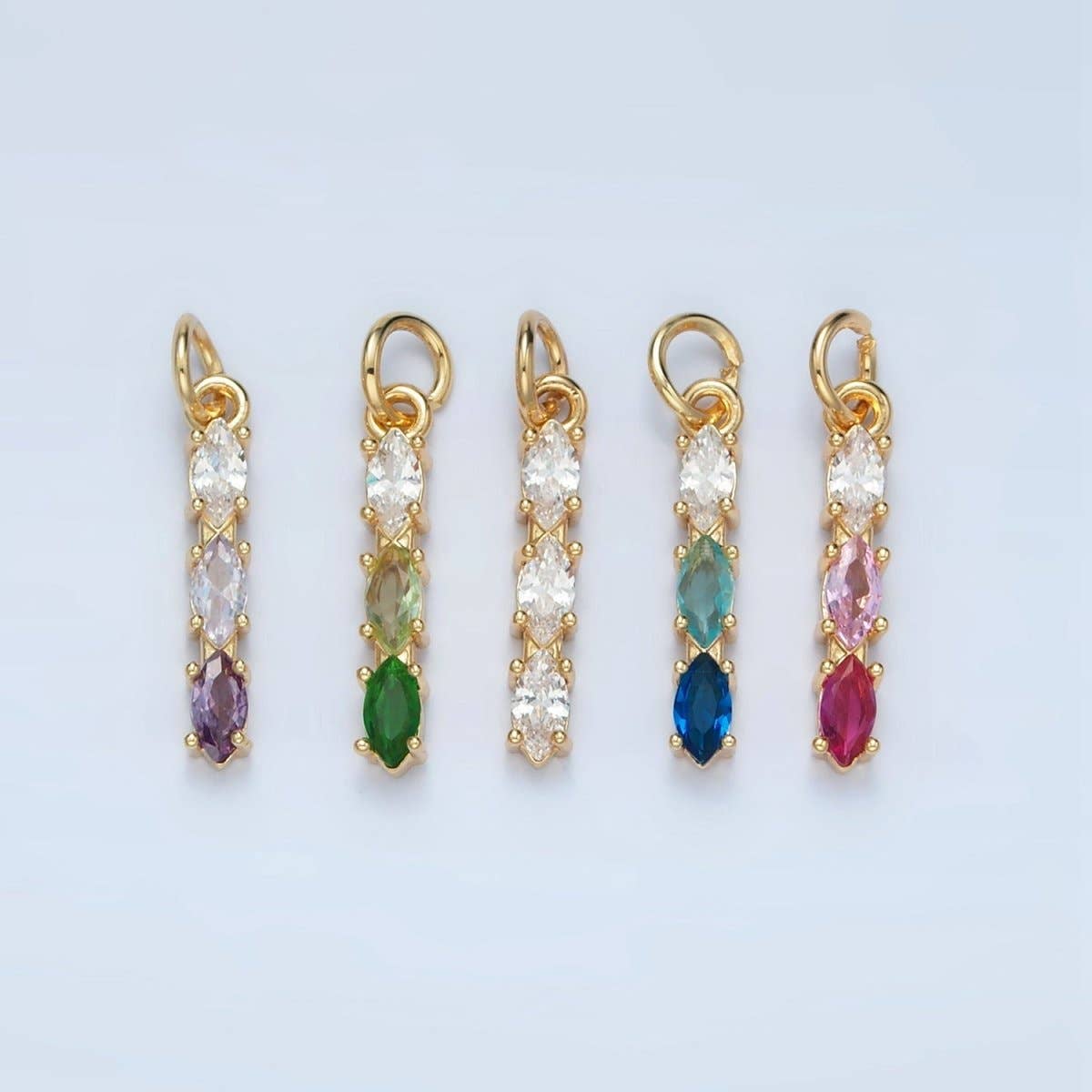 Colorful Gradient CZ Charm