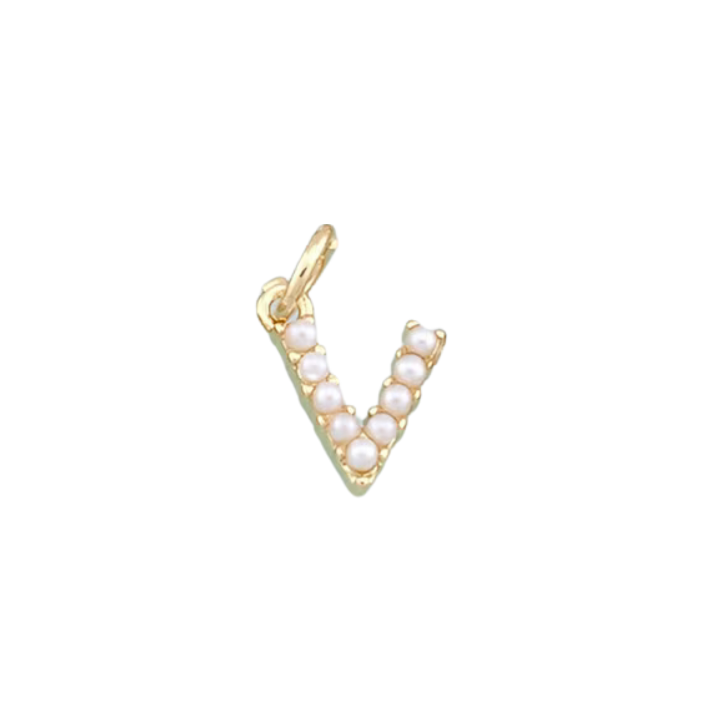 Pearl Initial Charm