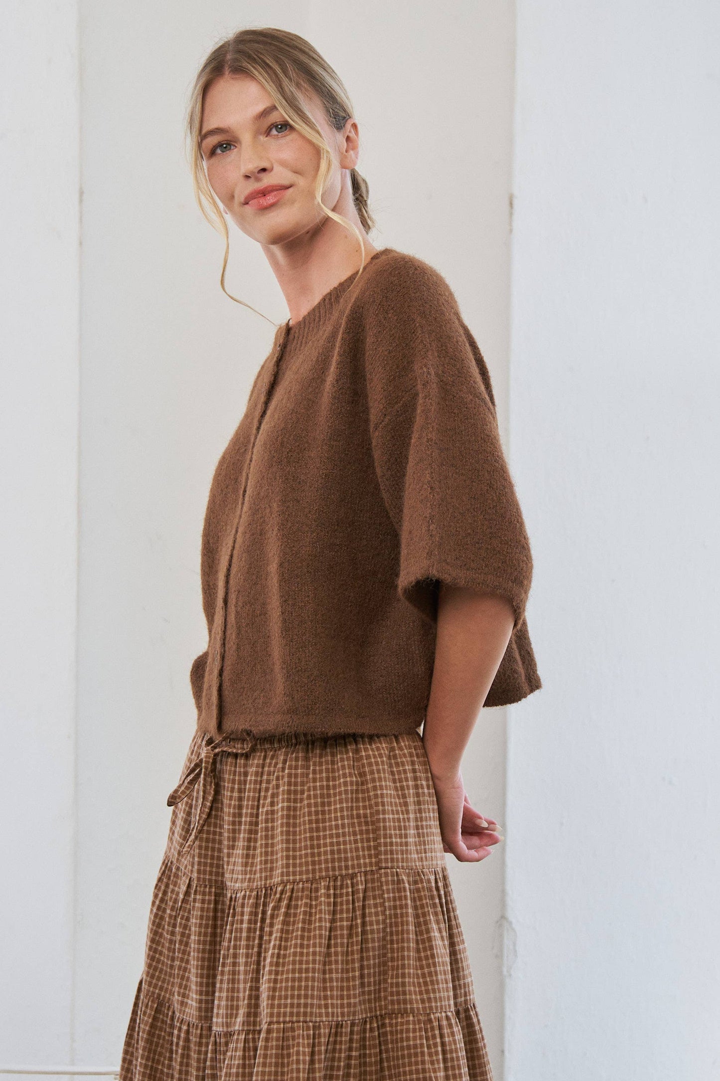 Lou 3/4 Sleeve Sweater Top