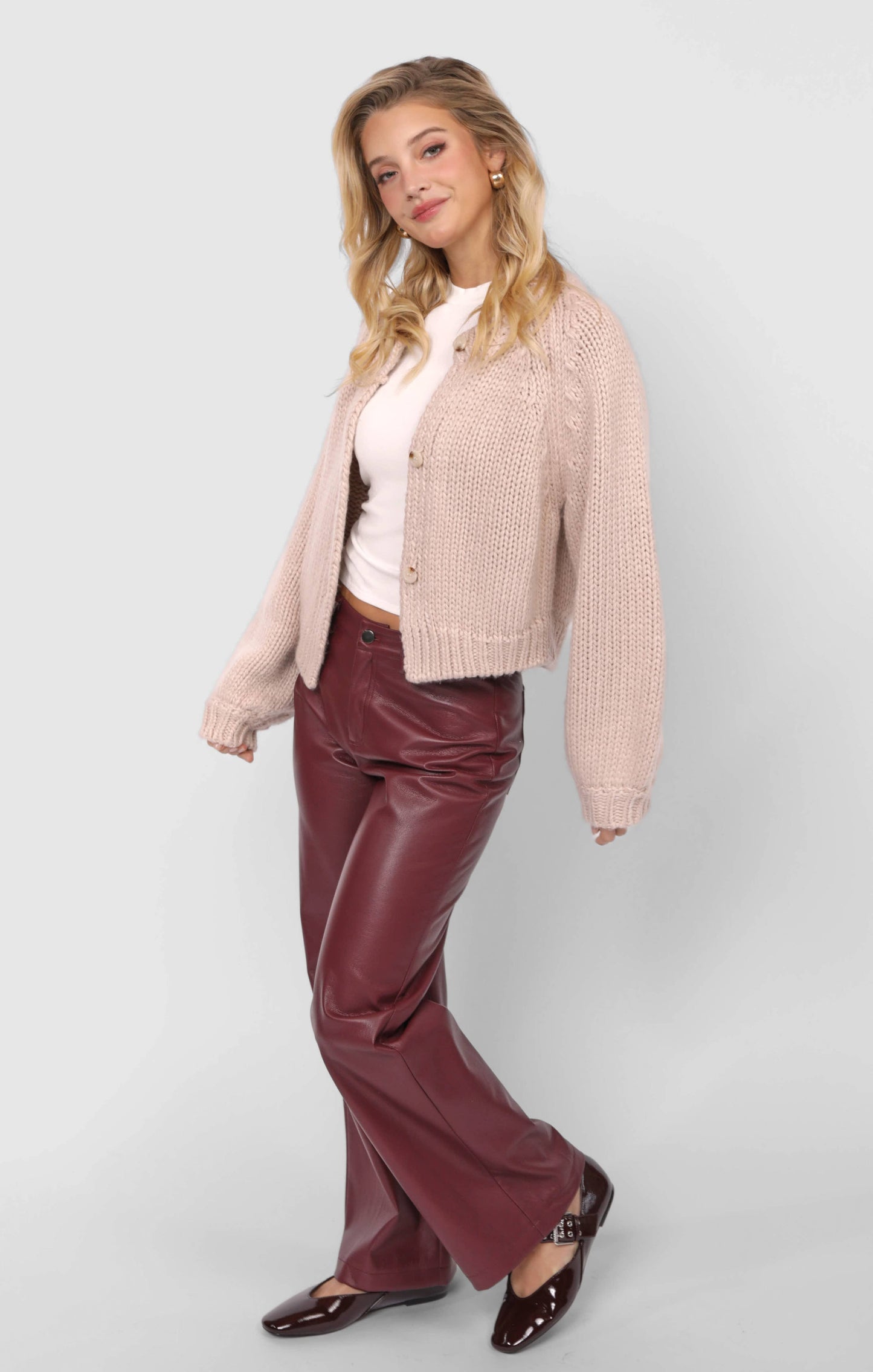 Knitted Button-up Cardigan