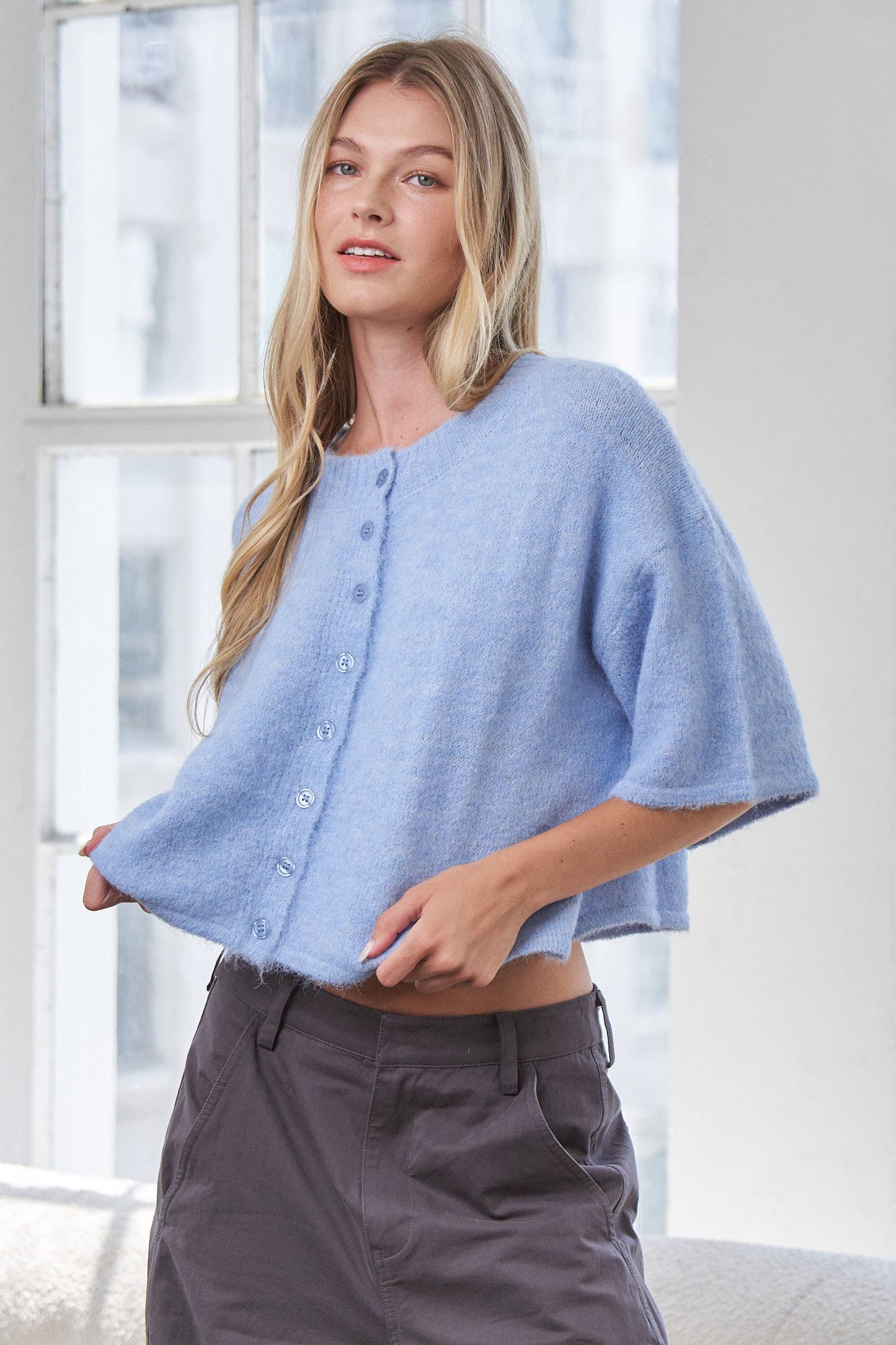 Lou 3/4 Sleeve Sweater Top