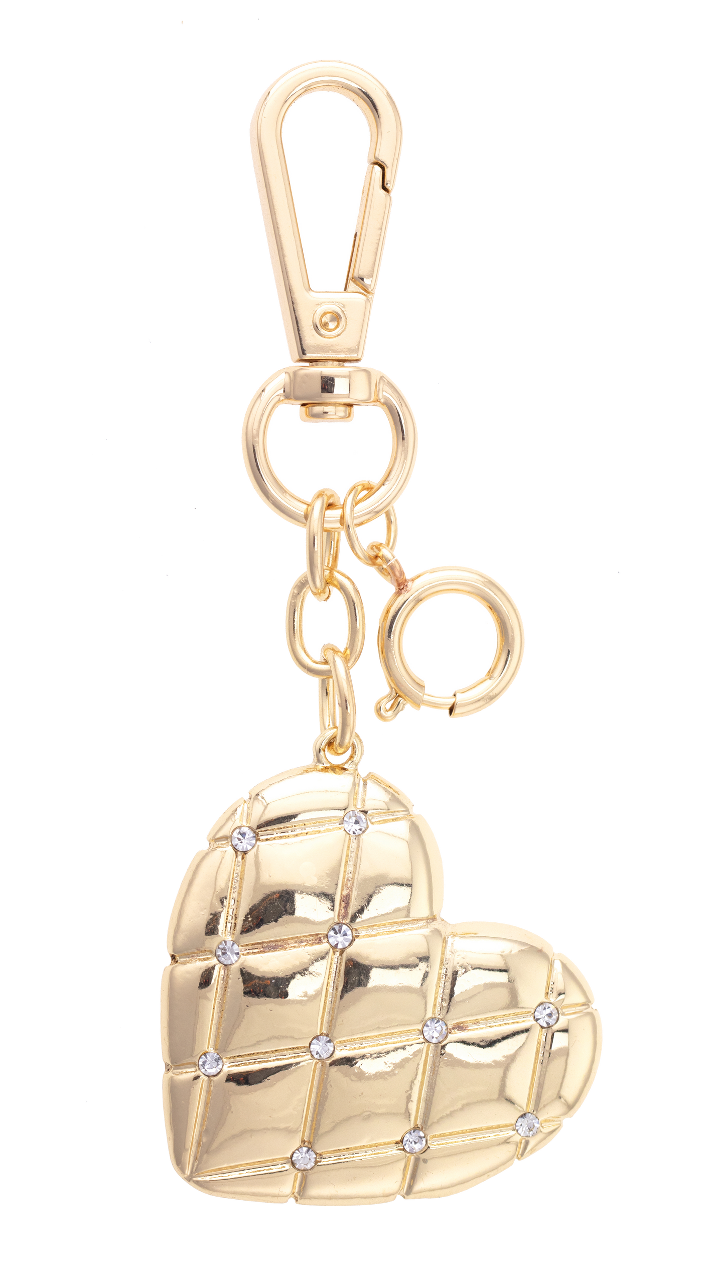 Gold Heart Bag Charm