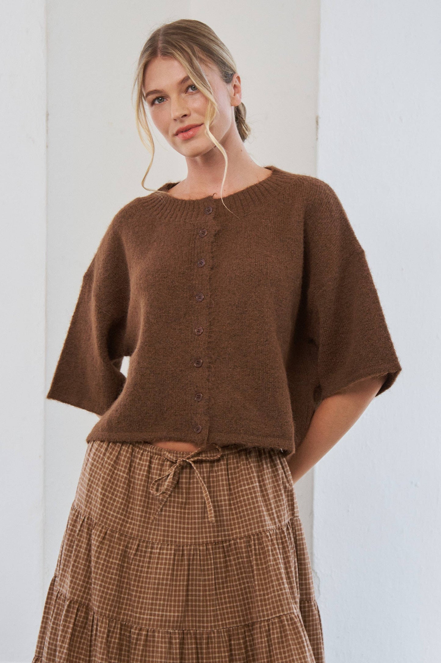Lou 3/4 Sleeve Sweater Top