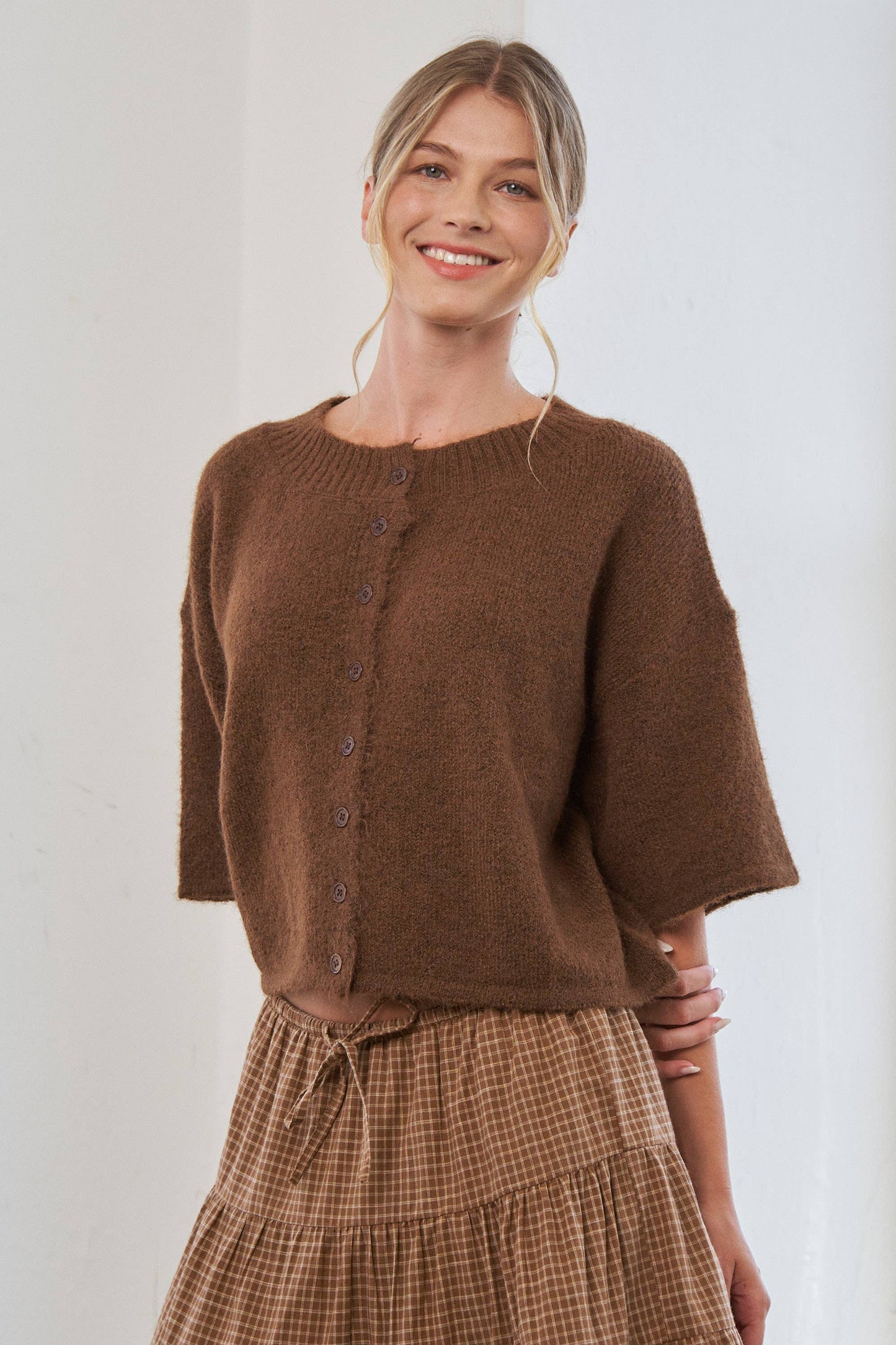 Lou 3/4 Sleeve Sweater Top
