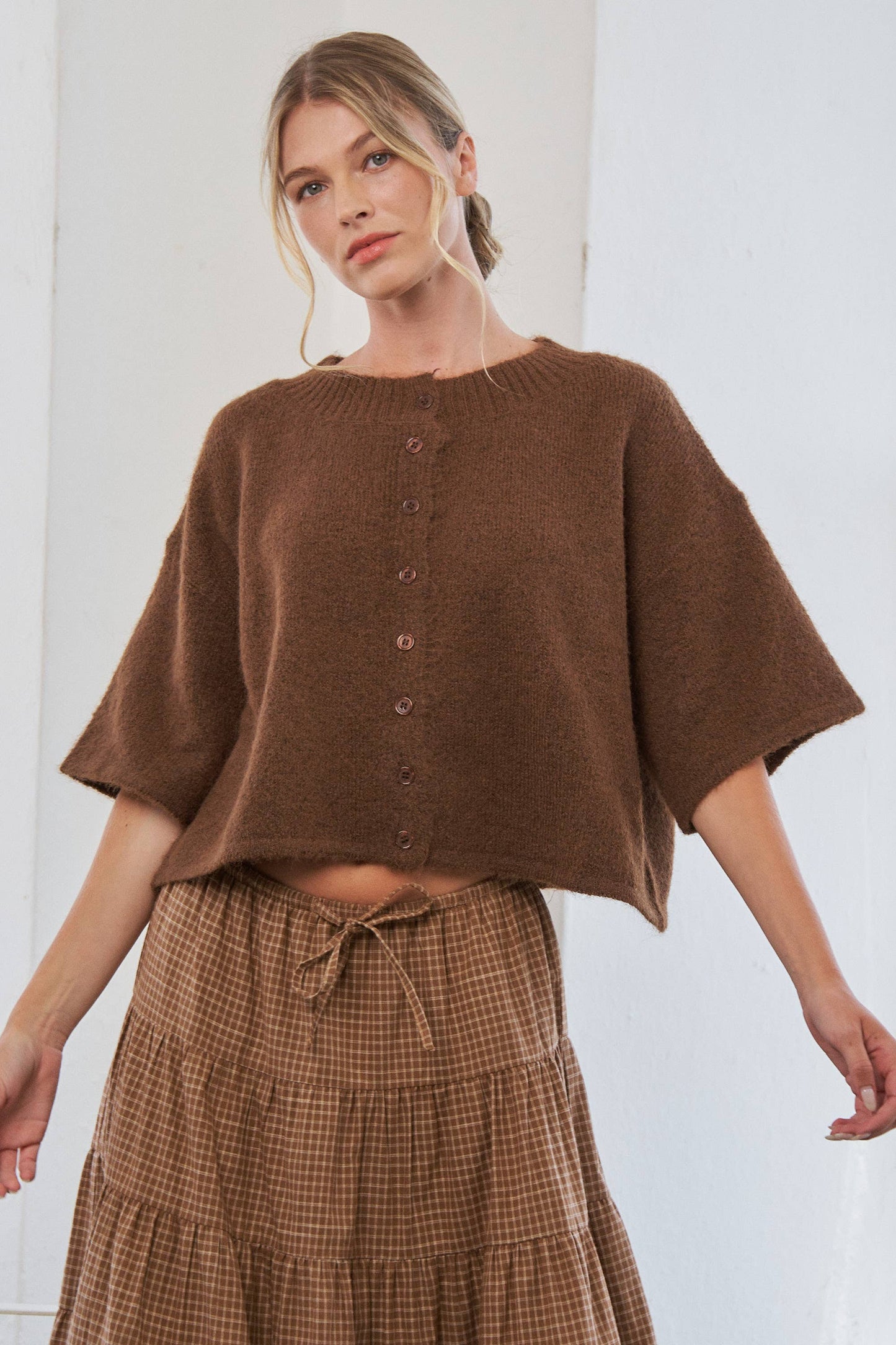 Lou 3/4 Sleeve Sweater Top