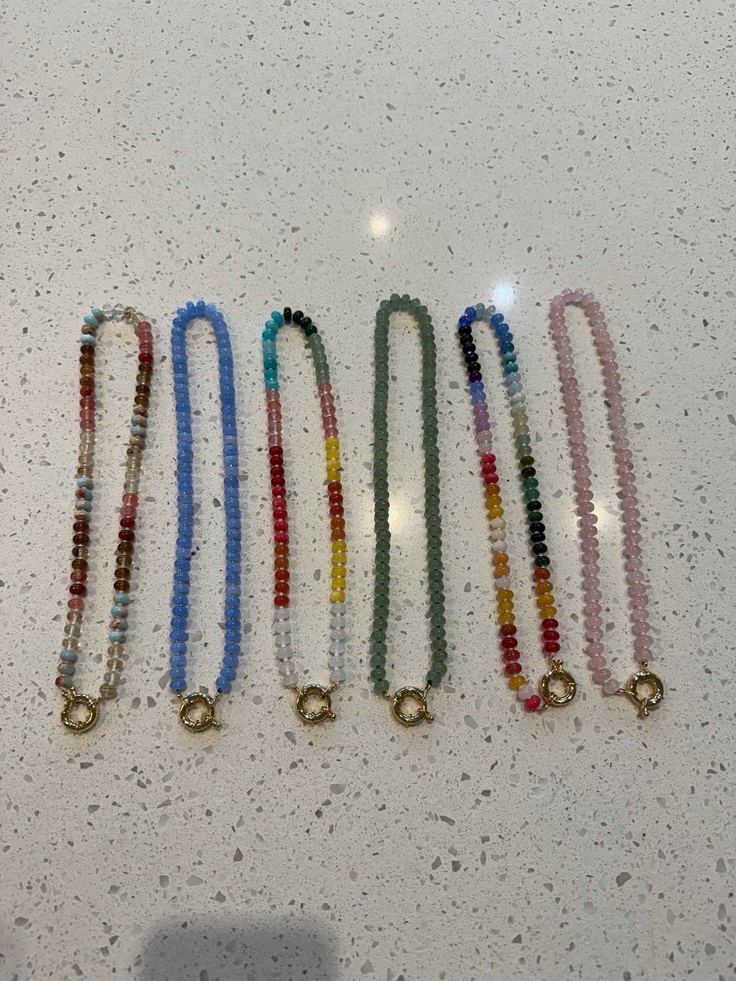 Gemstone Charm Keeper Necklace