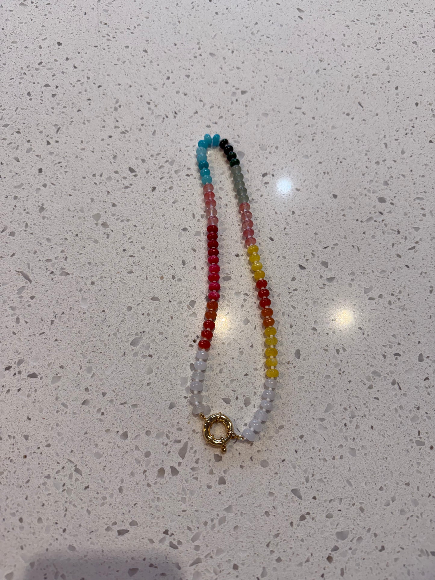 Gemstone Charm Keeper Necklace