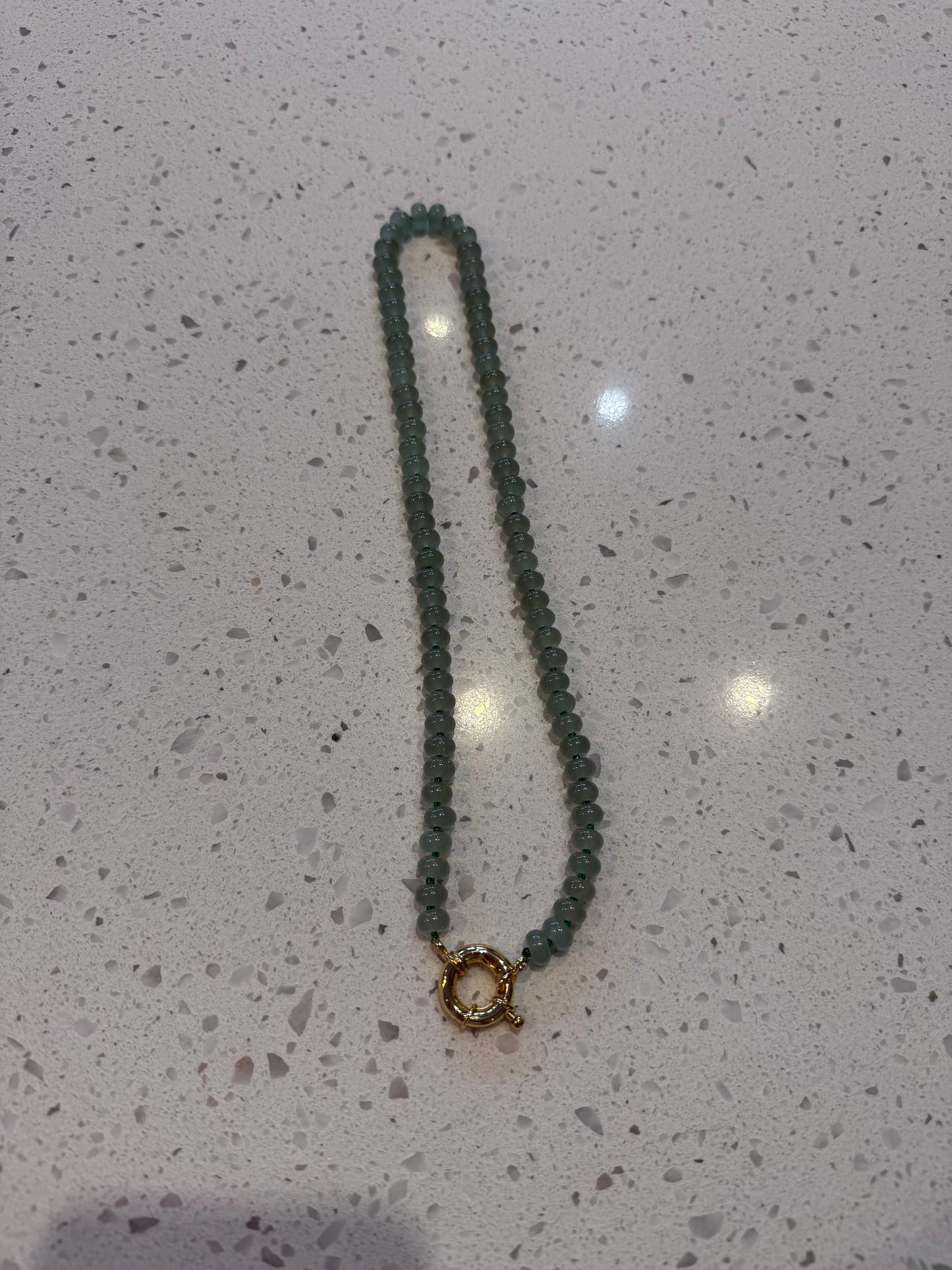 Gemstone Charm Keeper Necklace
