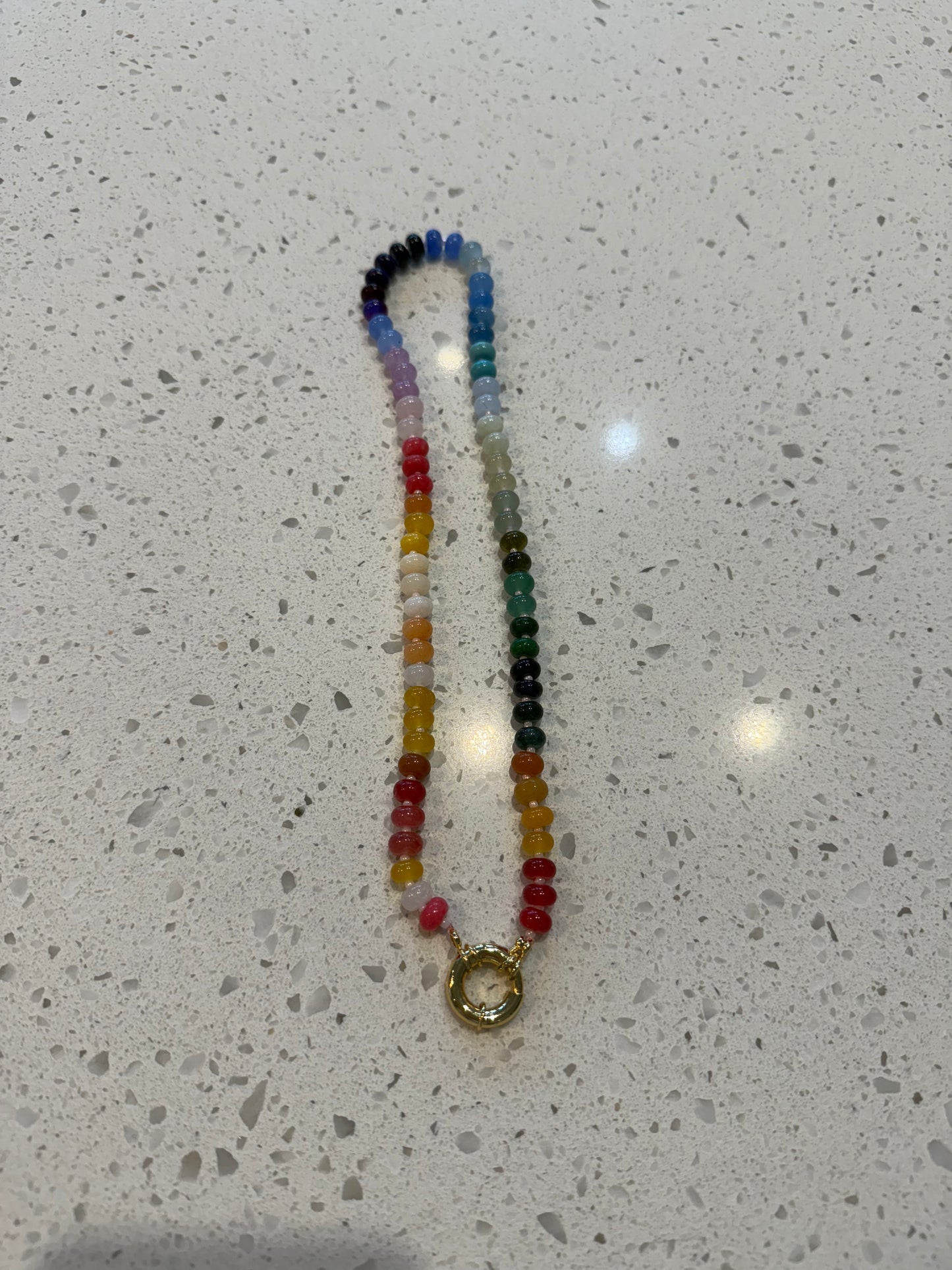 Gemstone Charm Keeper Necklace