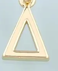 Gold greek letter charm
