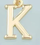 Gold greek letter charm