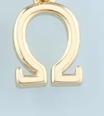 Gold greek letter charm