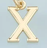 Gold greek letter charm
