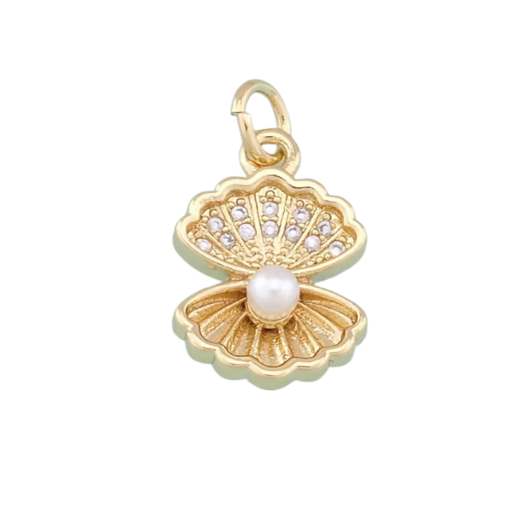 Clam with Pearl Charm