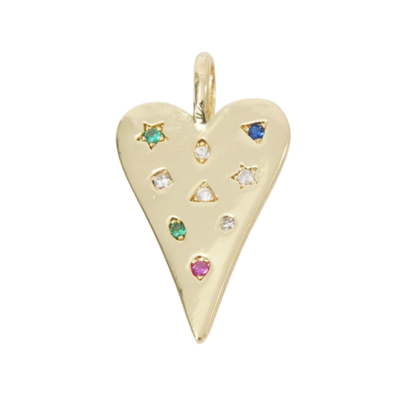Colorful Heart Charm