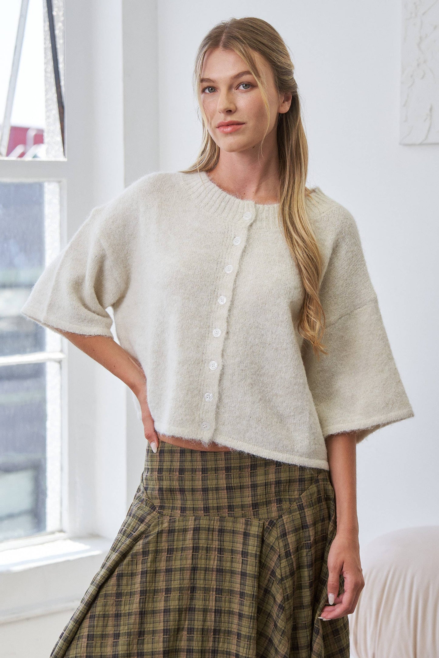 Lou 3/4 Sleeve Sweater Top