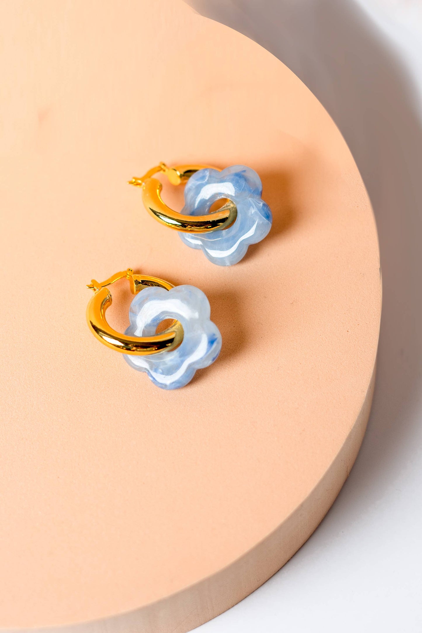 Dazy Nights in Sky Earrings - 18K Gold Plated Hoop