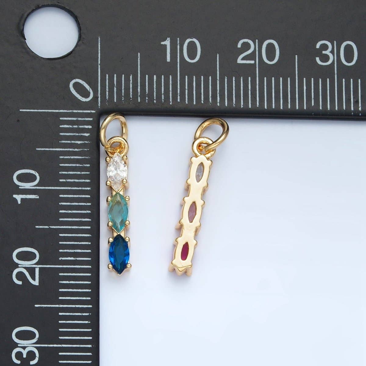 Colorful Gradient CZ Charm