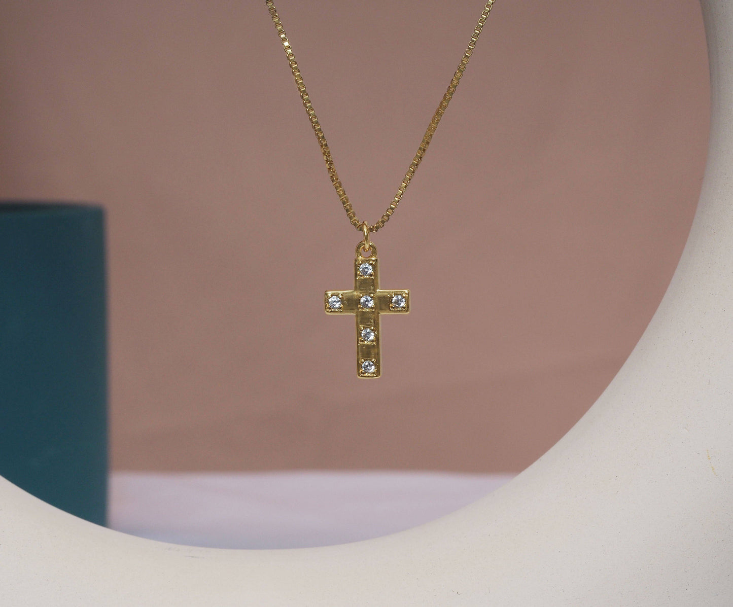 CZ Cross Charm