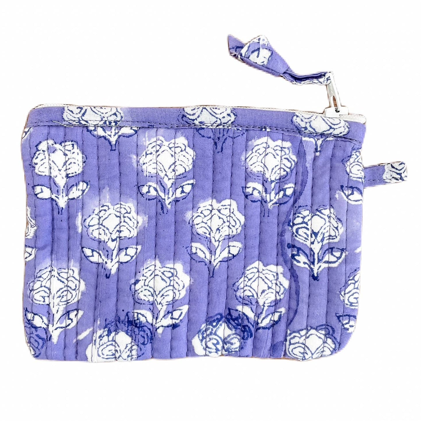 Iris Block Print Mini Pouch