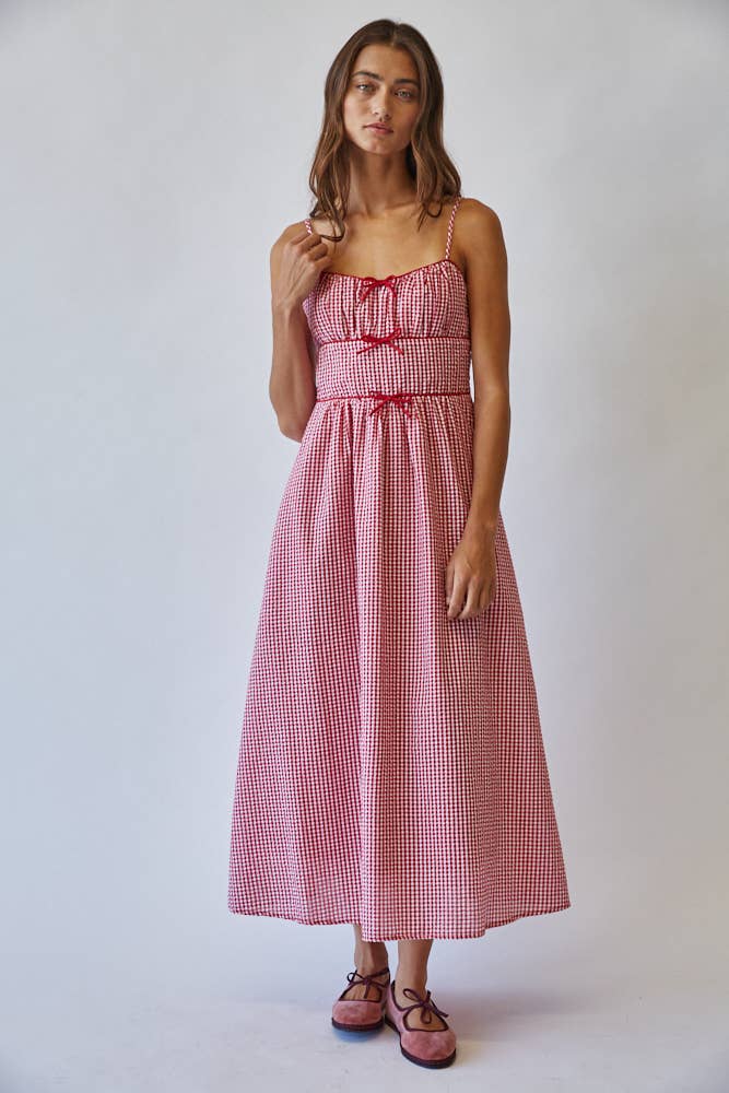 Red Picnic Bow Dress