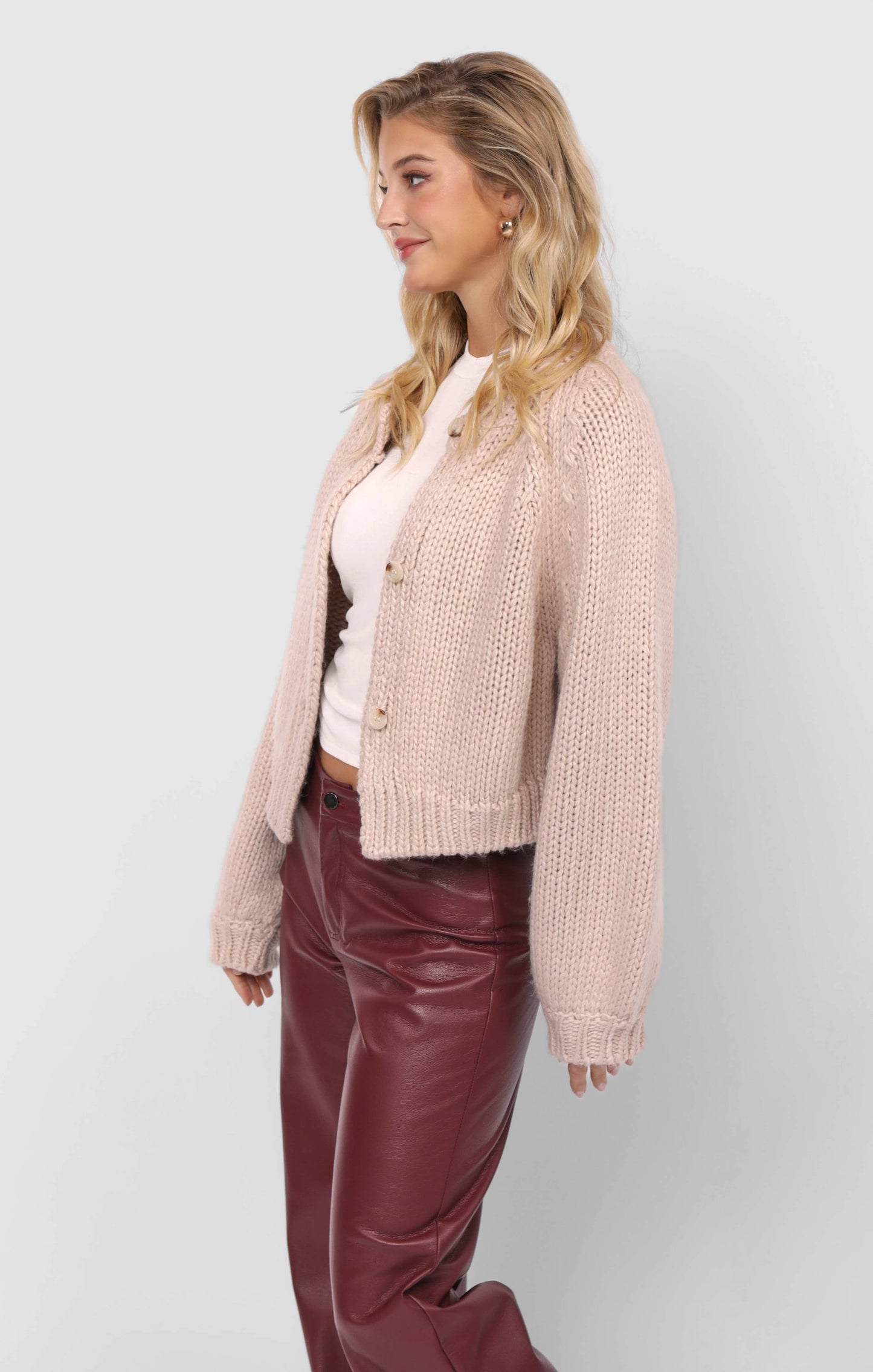 Knitted Button-up Cardigan