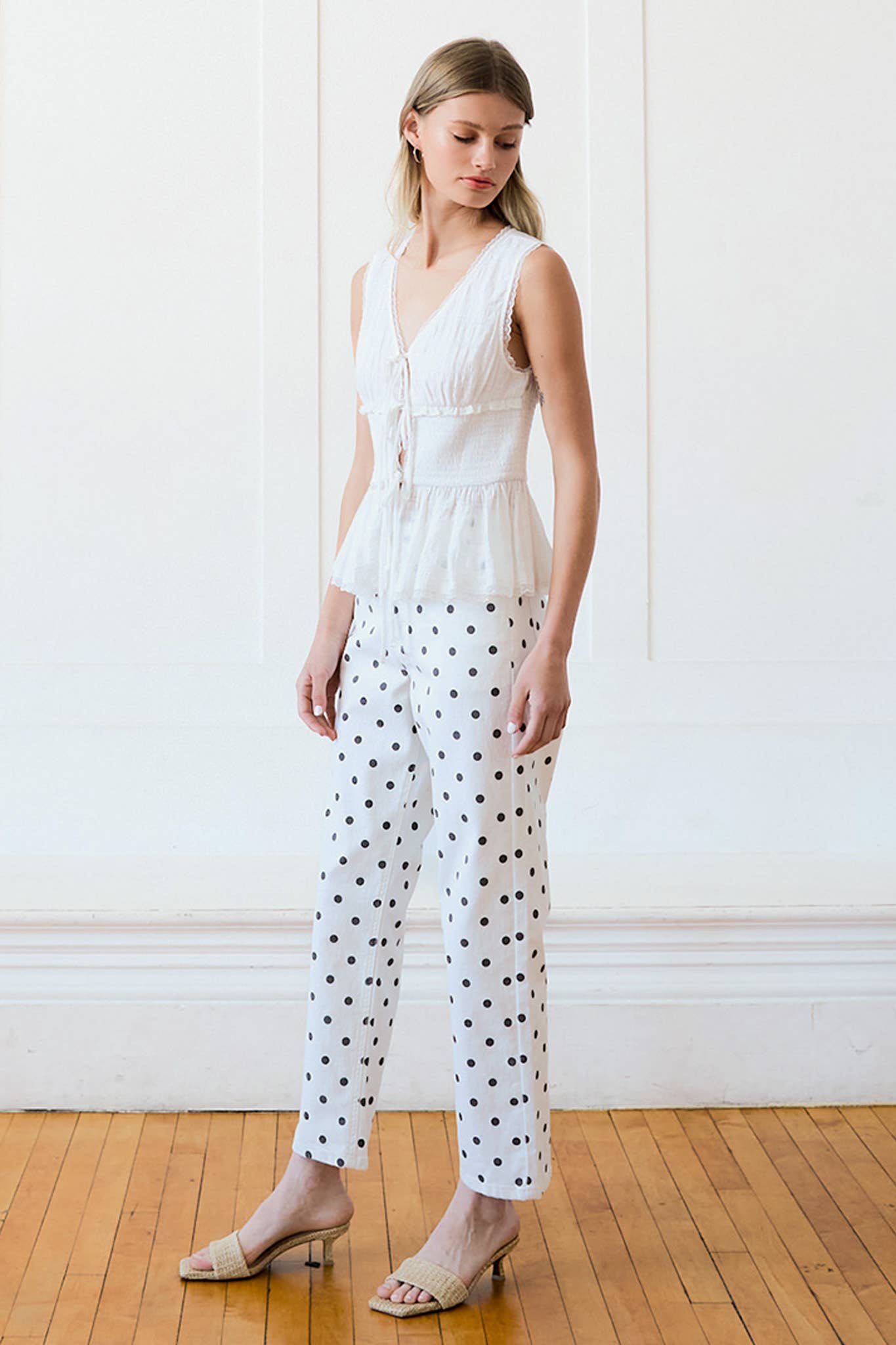 Polka Dot Ankle Pant