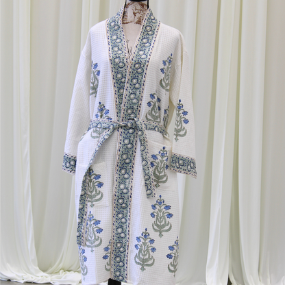 Blue Mughal Cotton Robe