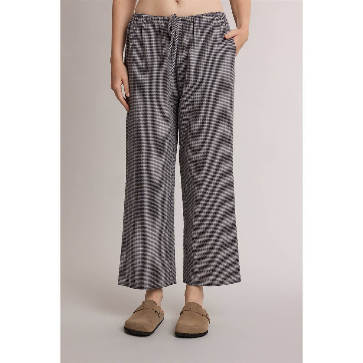 Wide Leg Plaid Pants