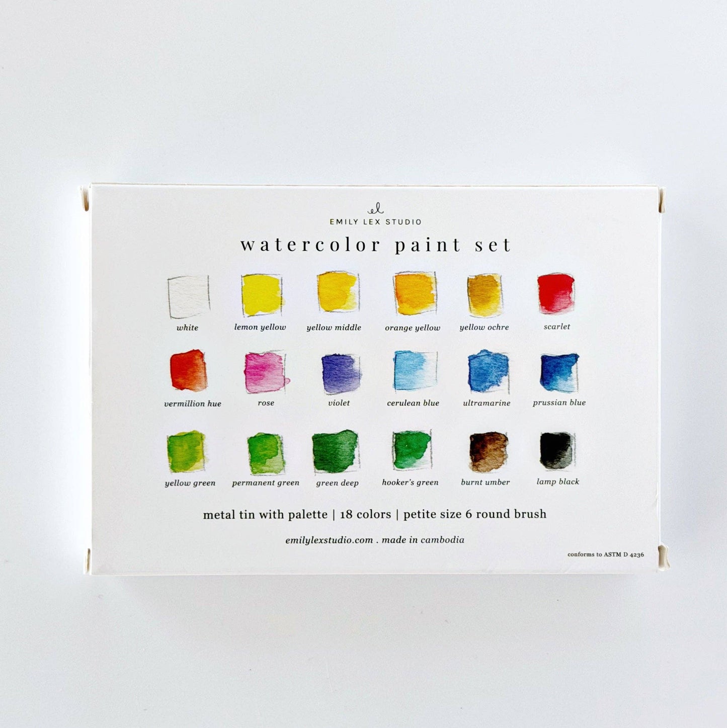 Watercolor paint set