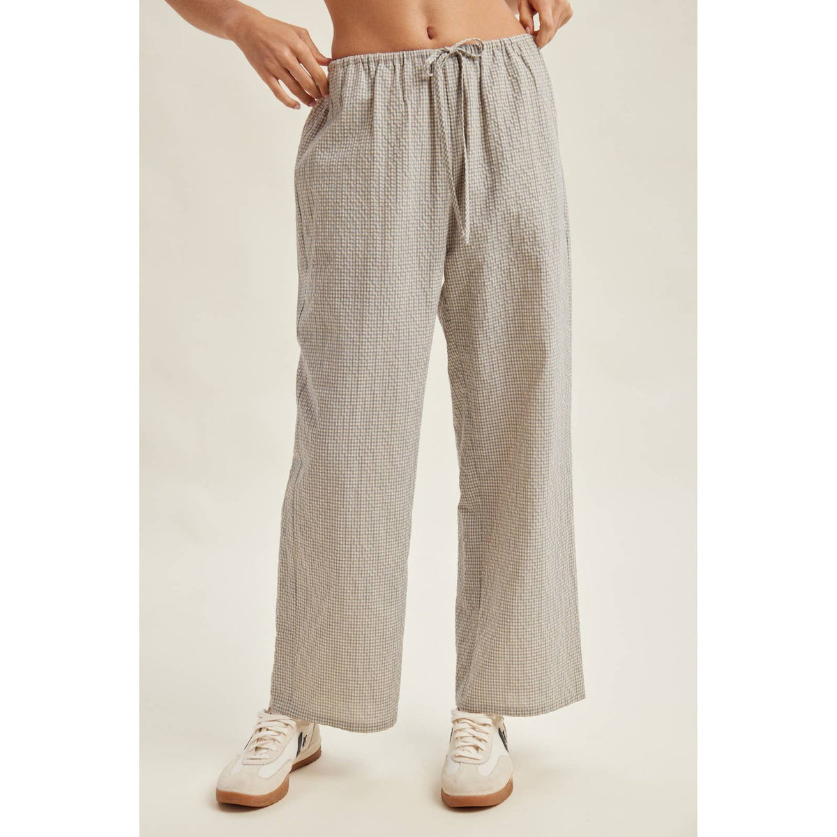 Wide Leg Plaid Pants