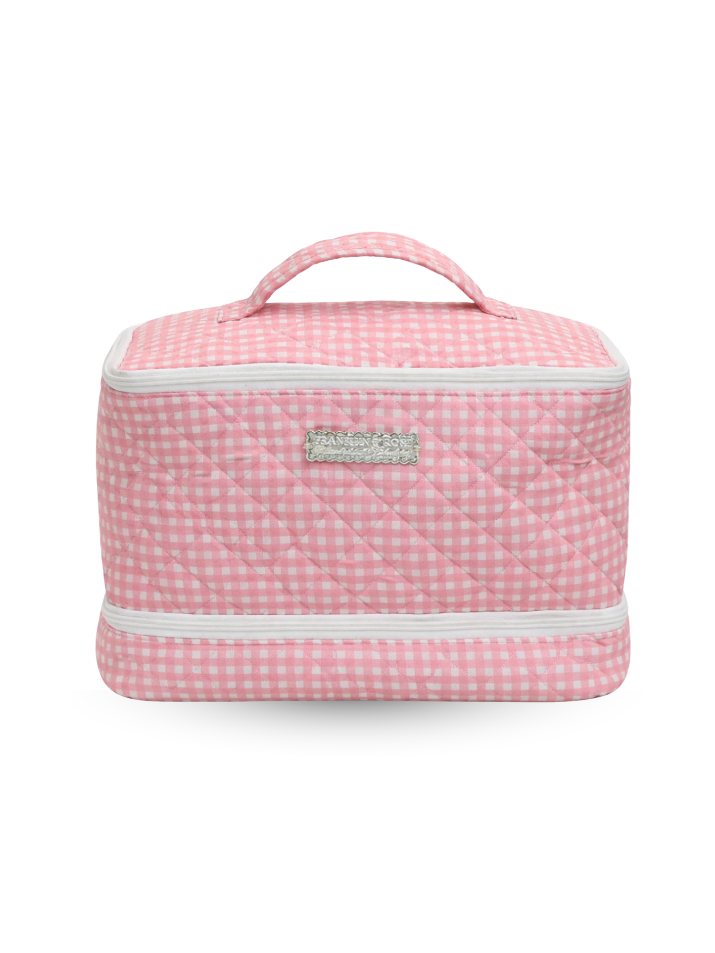 Daisy Pink Gingham Vanity Bag