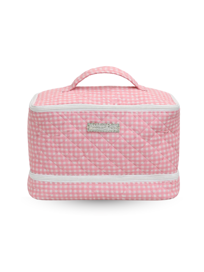 Daisy Pink Gingham Vanity Bag