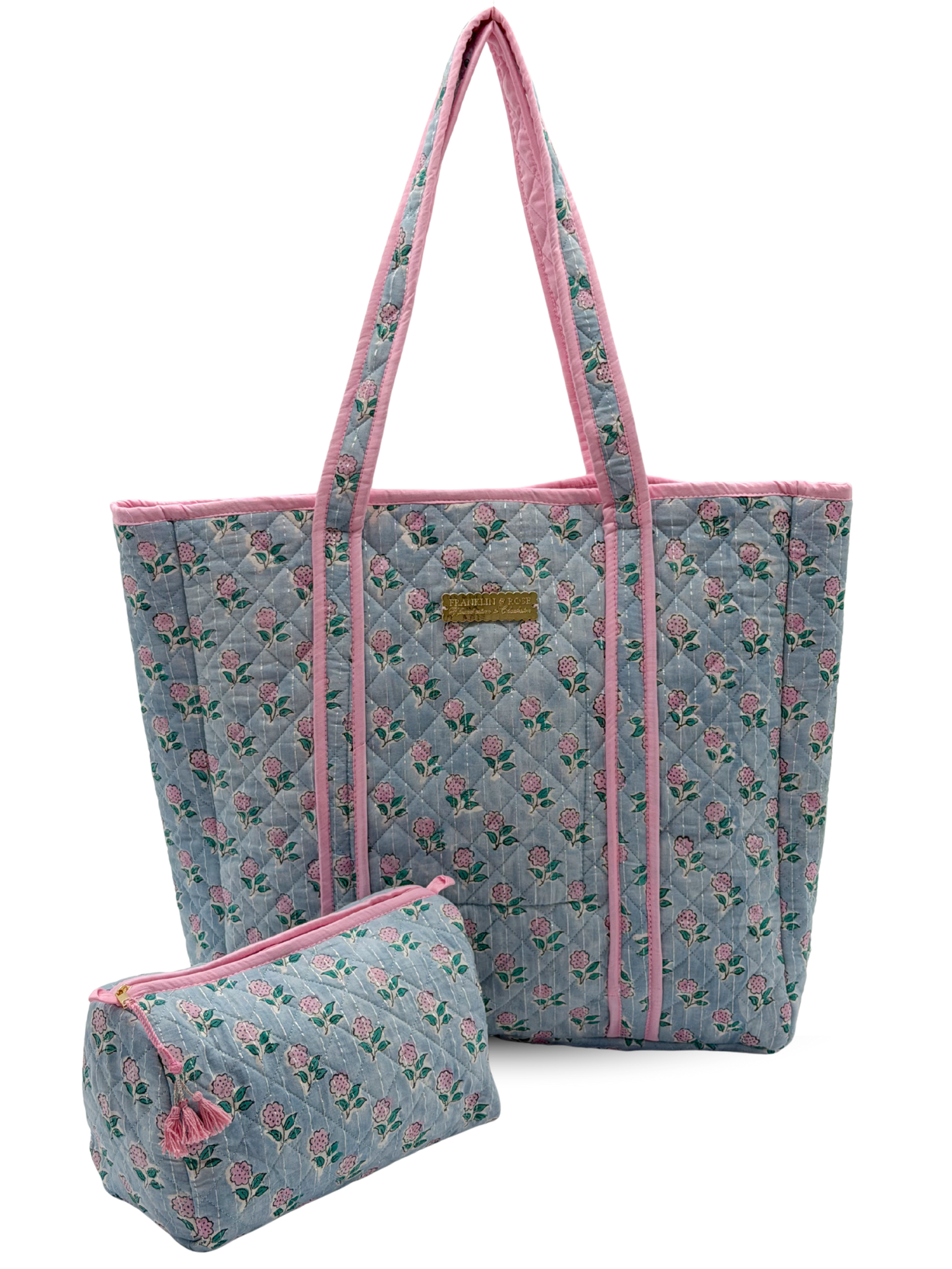 Frosted Flower Reversible Bag Set