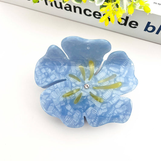 Blue Summer Flower Claw Clip
