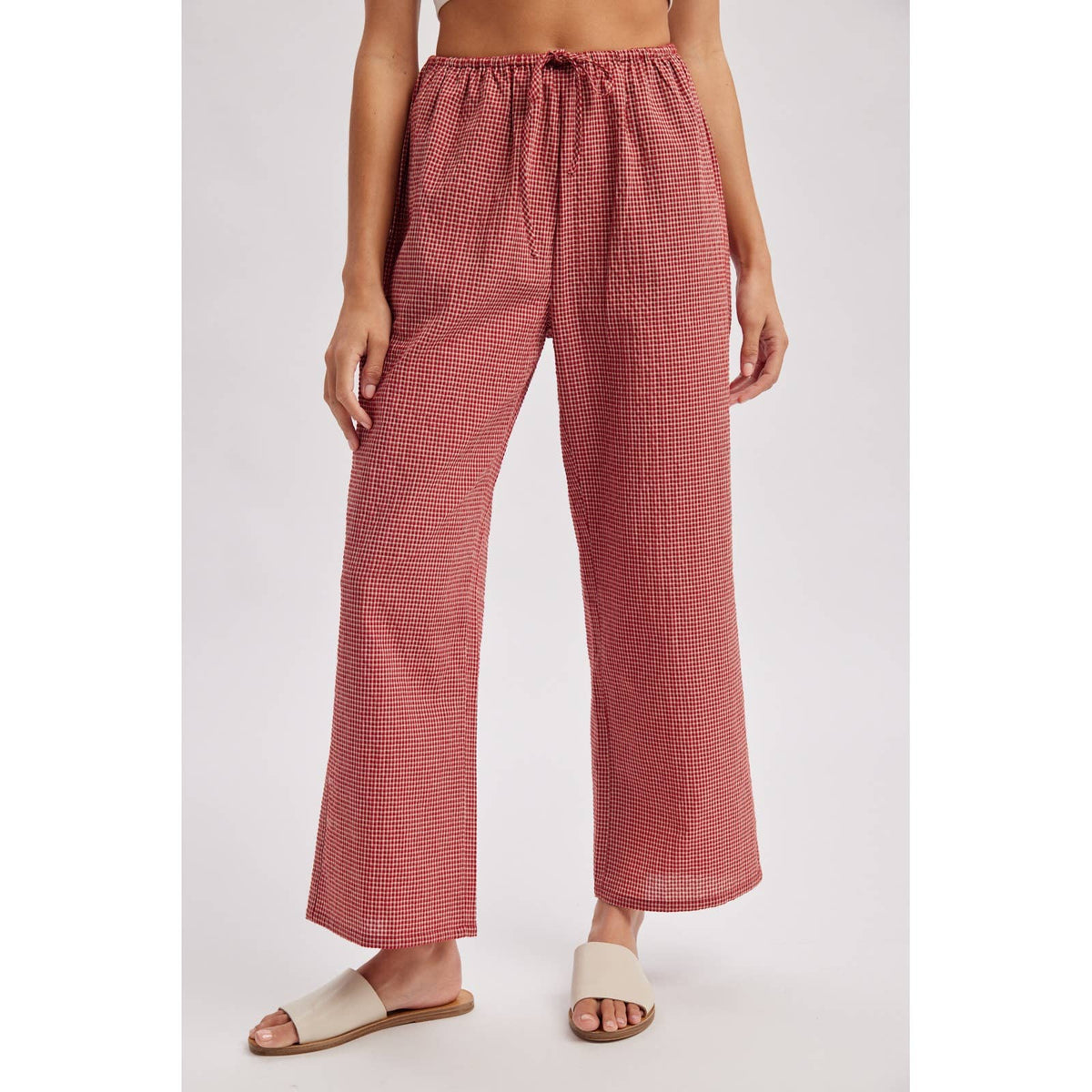 Wide Leg Plaid Pants