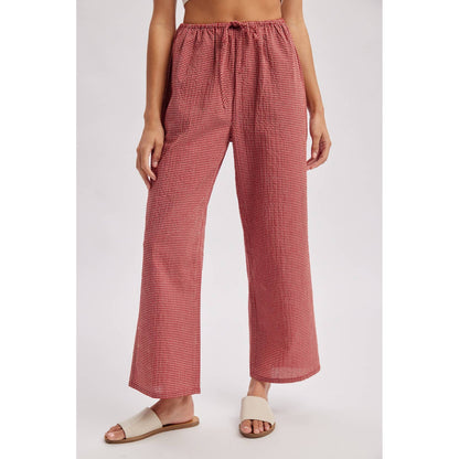 Wide Leg Plaid Pants