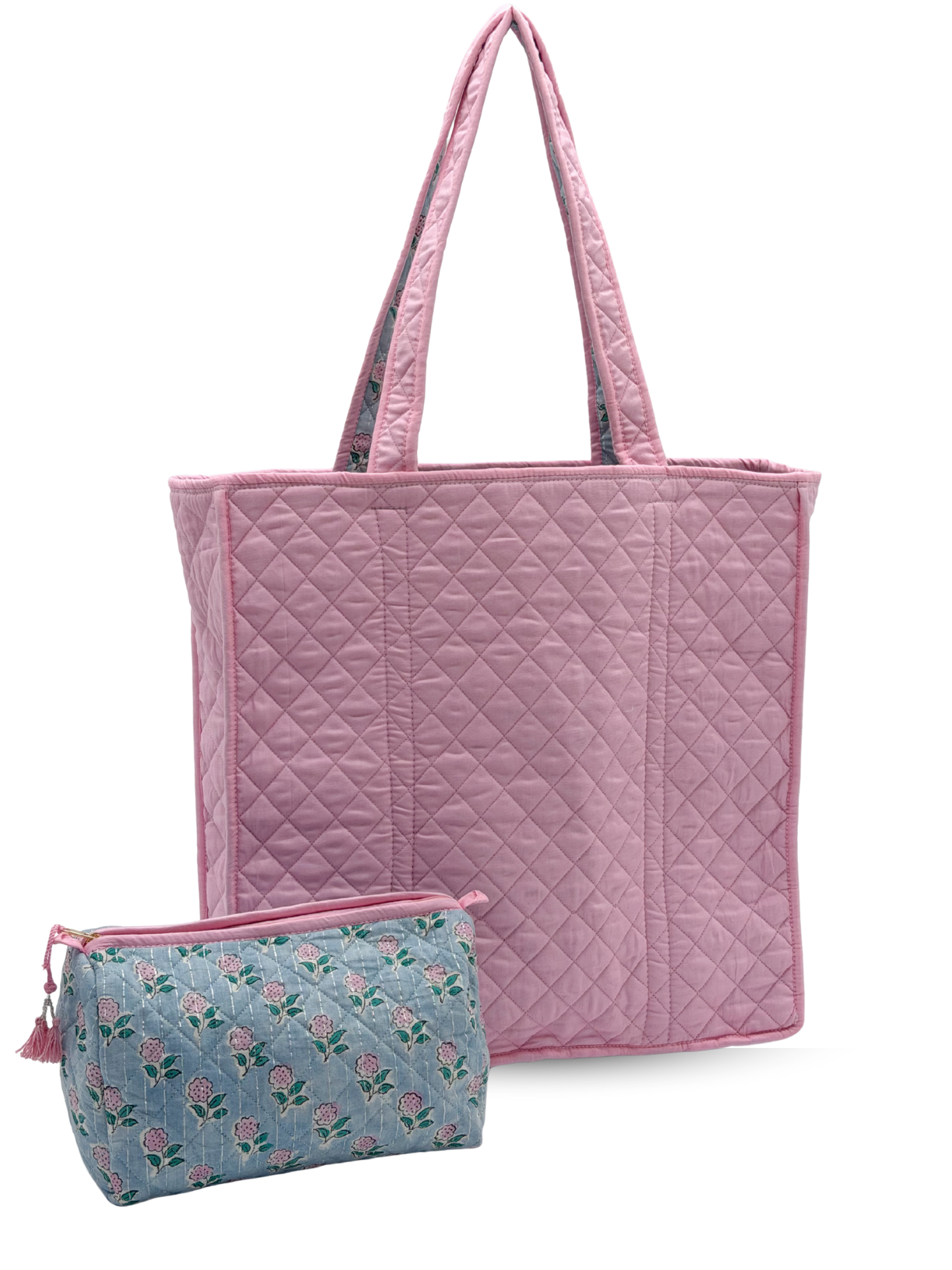 Frosted Flower Reversible Bag Set