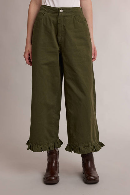 Ruffle Wide Leg Pant