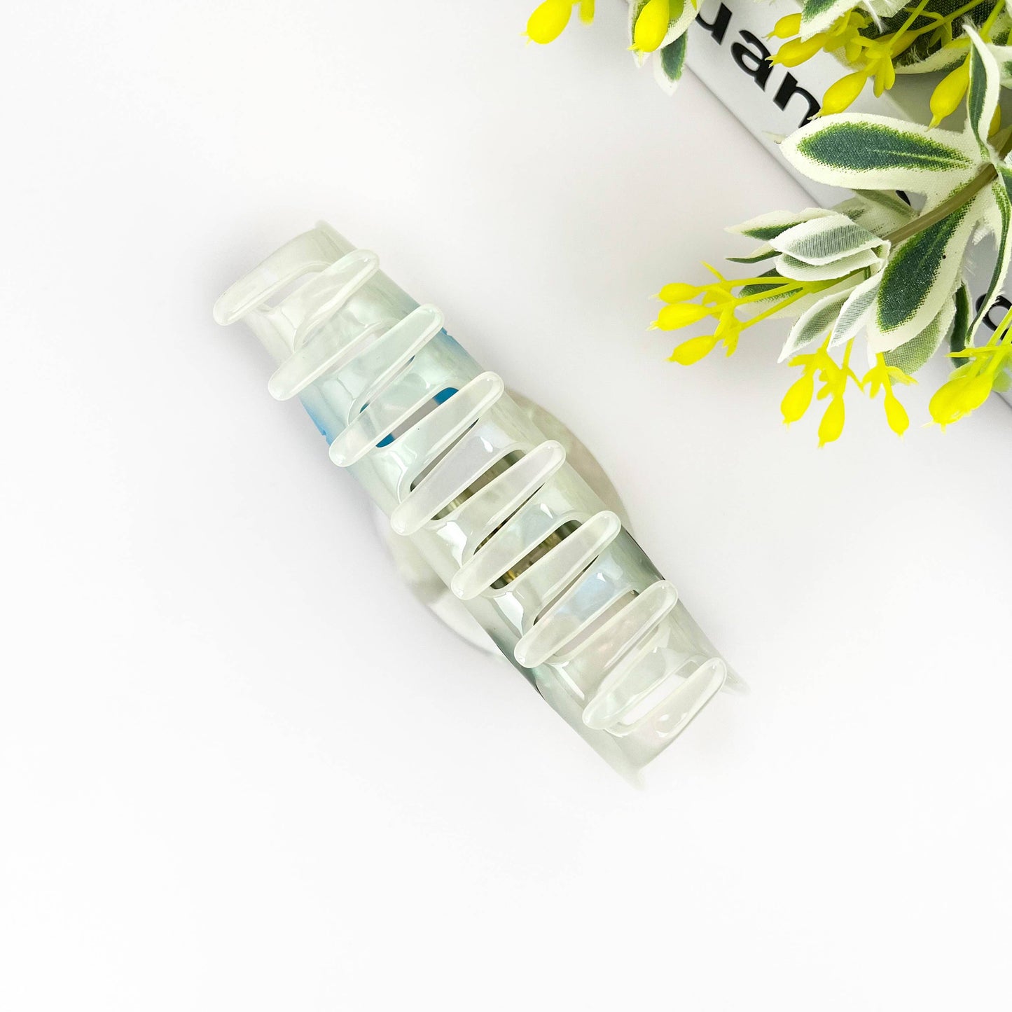 Blue Daffodil Hair Claw Clip