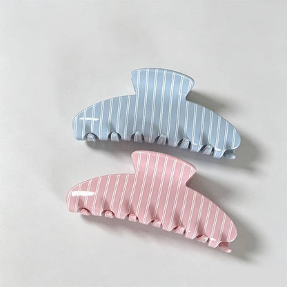 Elegant Creamy Stripe Large Hair Claw