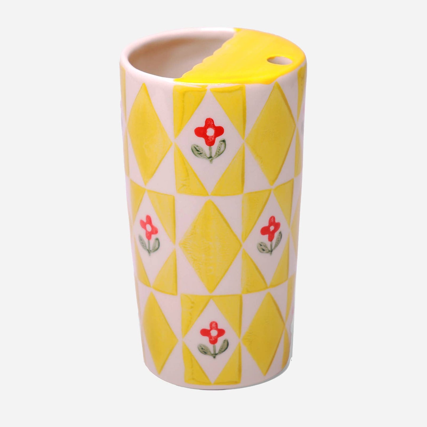 Yellow Flower Travel Tumbler Mug