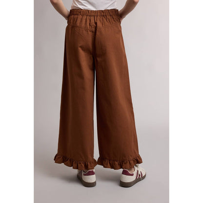Ruffle Wide Leg Pant