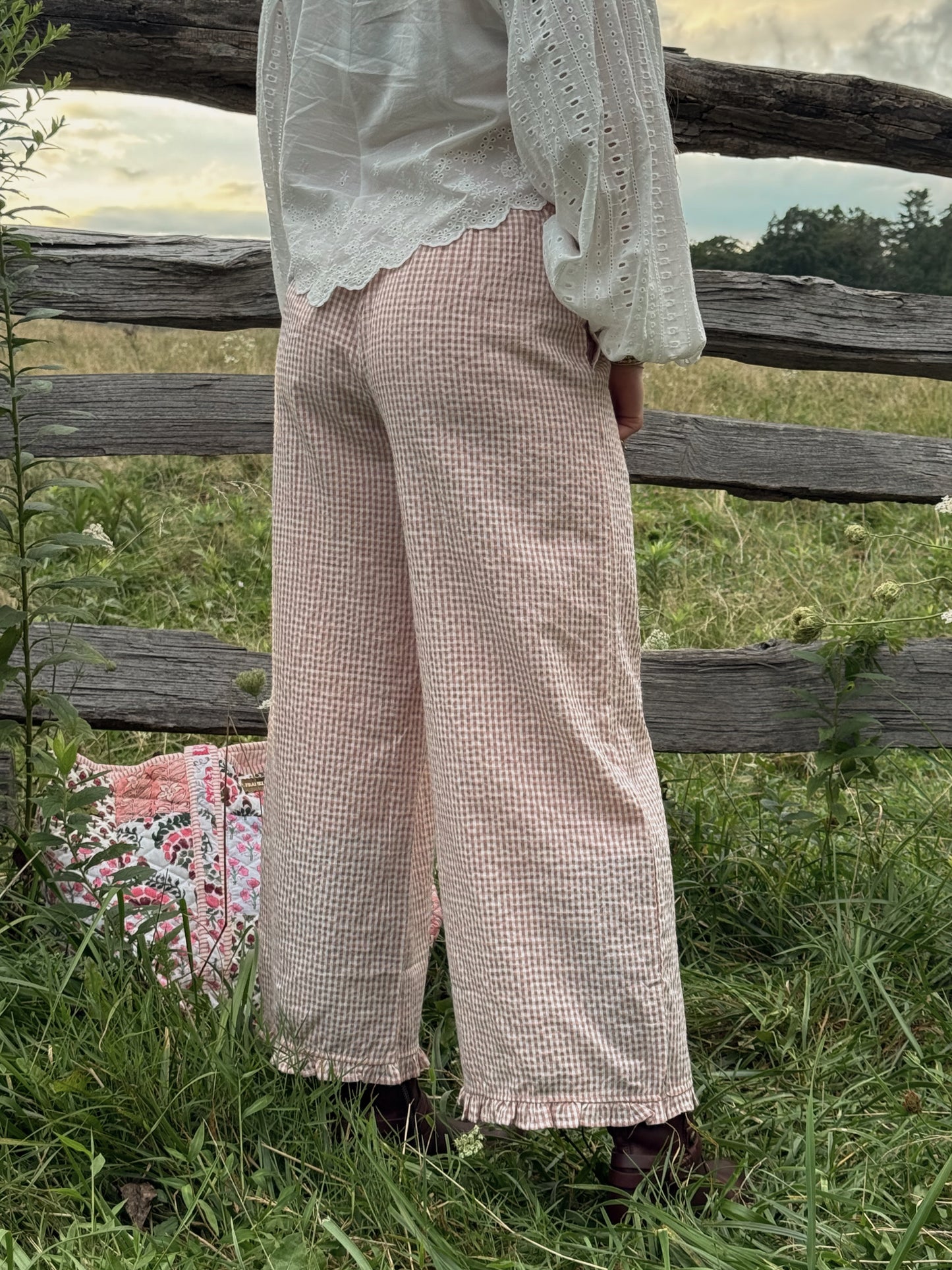 Heirloom Gingham Pants - Pink