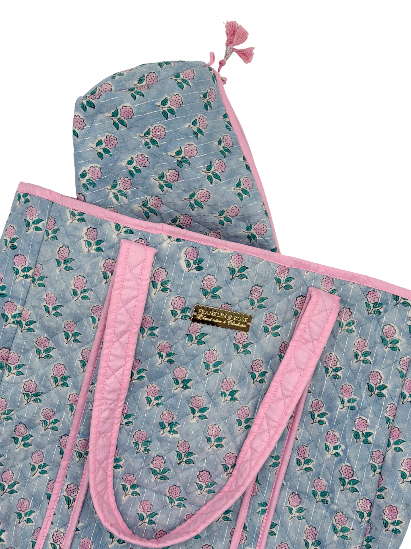 Frosted Flower Reversible Bag Set