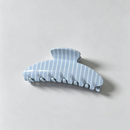 Elegant Creamy Stripe Large Hair Claw