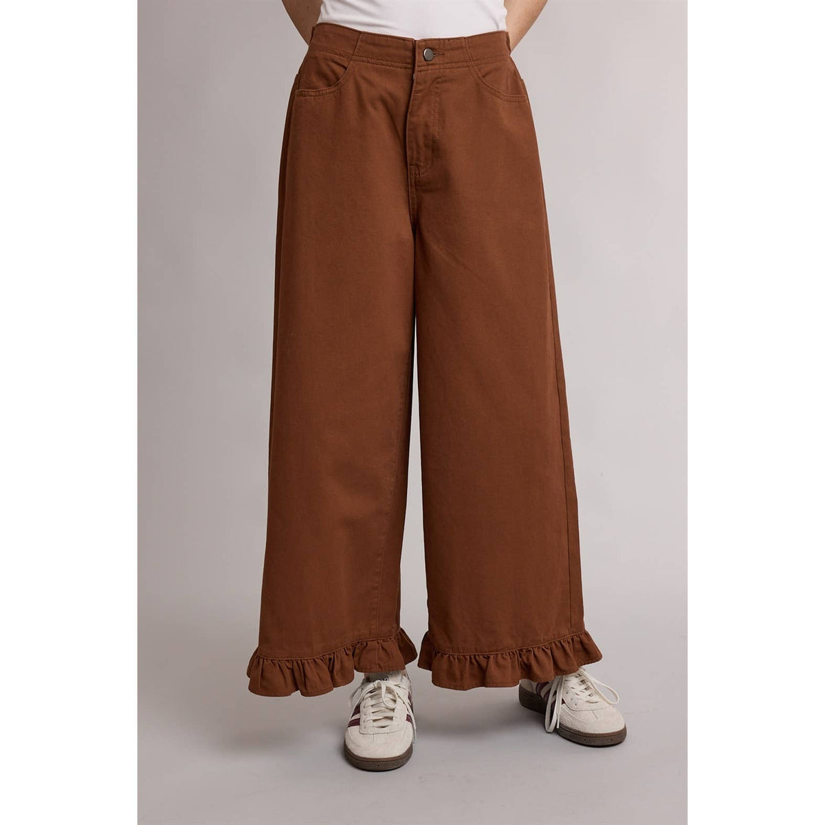 Ruffle Wide Leg Pant