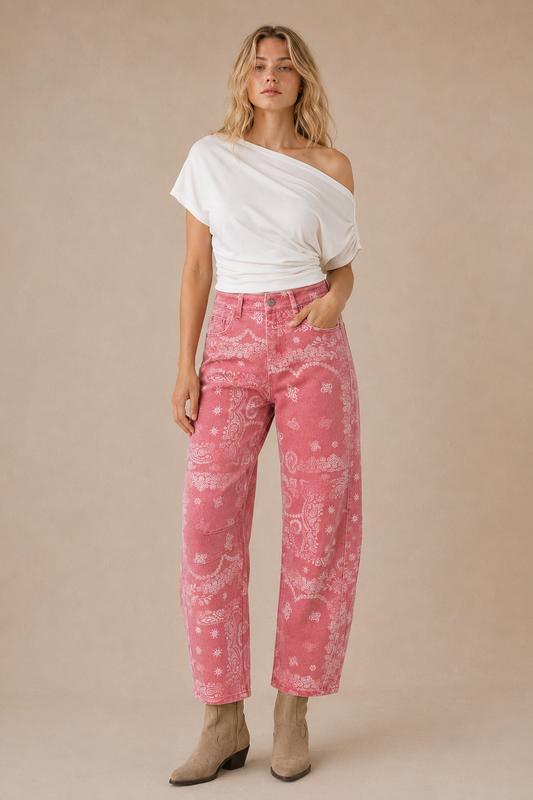 Bandana Denim Pants