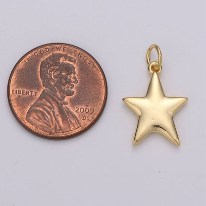 Gold Star Charm