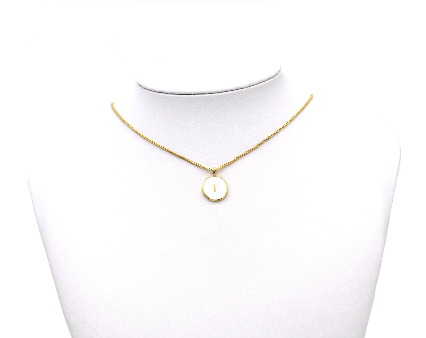 Enamel Cross Charm, Sku#Y608